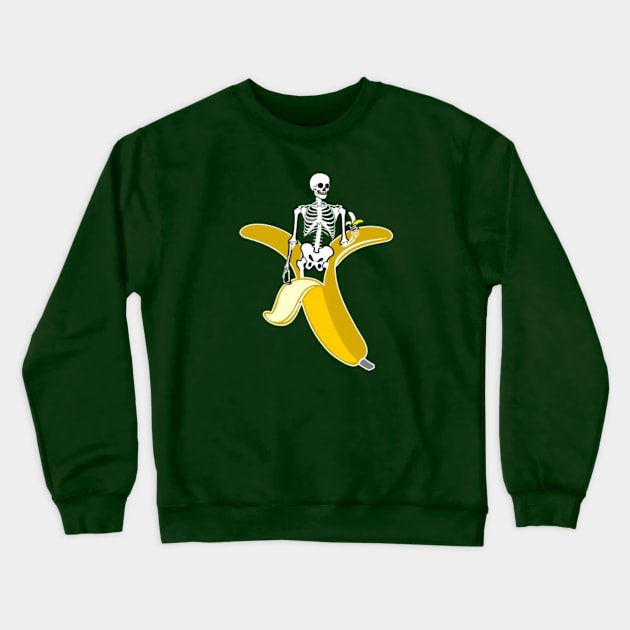 Skeleton for a Banana Lover Crewneck Sweatshirt by etees0609